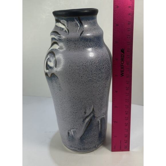Vtg- One Of A Kind Handmade Stoneware Vase From Cleveland Ohio Artist T. Yondo - Picture 7 of 13